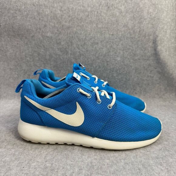 Nike Roshe Run Mens Size 9 Blue White Casual Athletic Low Top Running‎ Sneakers - Picture 4 of 9